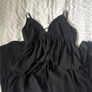 Black maxi dress with cut out